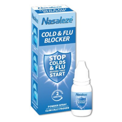 NASALEZE Cold & Flu Blocker Σπρέι για τη Μύτη που Δημιουργεί μια Φυσική Ασπίδα Κατά των Ιώσεων (200 Χρήσεις) 800mg