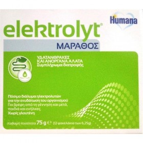 HUMANA Elektrolyt Μάραθος Συμπλήρωμα Διατροοφής με Ηλεκτρολύτες για Βρέφη , Παιδιά και Ενήλικες 12 Φακελάκια x 6.25g