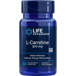 LIFE EXTENSION L-Carnitine 500mg (Ενίσχυση Κυτταρικού Μεταβολισμού) 30V.Caps