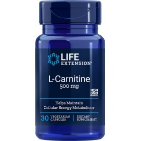 LIFE EXTENSION L-Carnitine 500mg (Ενίσχυση Κυτταρικού Μεταβολισμού) 30V.Caps