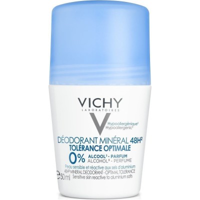VICHY Deodorant Mineral Tolerance Optimale 48h Αποσμητικό Roll On για Μέγιστη Αντοχή 50ml