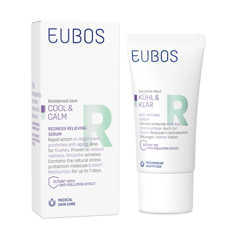 EUBOS Cool & Calm Redness Relieving Serum Καταπραυντικός Ορός Προσώπου Κατά της Ερυθρότητας 30ml