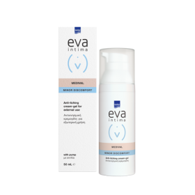 EVA Intima Medival Minor Discomfort Anti-Itching Cream-Gel Αιδοιϊκή Αντικνησμική Κρεμογέλη για Εξωτερική Χρήση με Αντλία 50ml