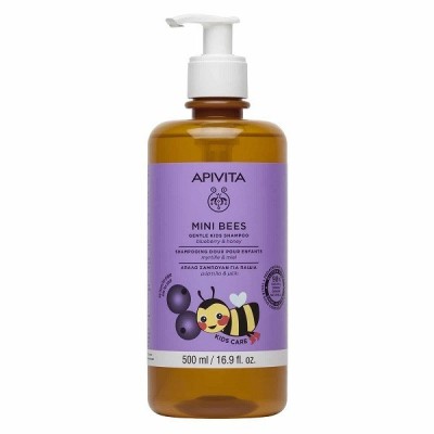 APIVITA Mini Bees Gentle Kids Παιδικό Απαλό Σαμπουάν με Μύρτιλο και Μέλι 500ml