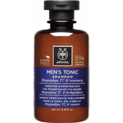 APIVITA Men's Tonic Shampoo Ανδρικό Τονωτικό Σαμπουάν Κατά της Τριχόπτωσης με Ιπποφαές & Δενδρολίβανο 250ml