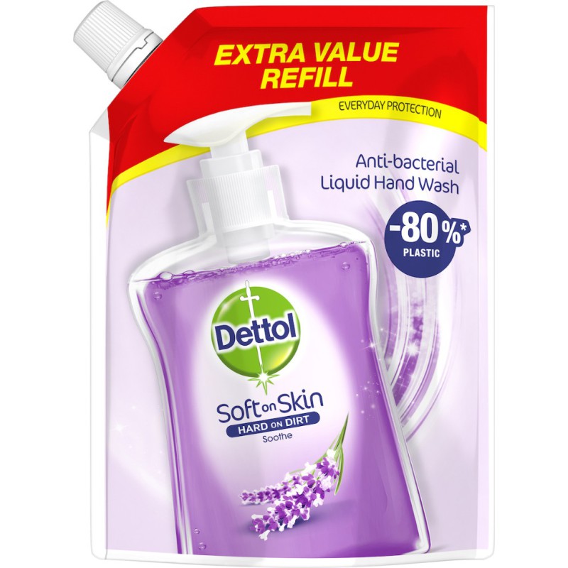 DETTOL Soft On Skin Hard On Dirt Anti-Bacterial Liquid Hand Wash Refill Soothe Ανταλλακτικό Αντιβακτηριδιακό Υγρό Κρεμοσάπουνο 500ml