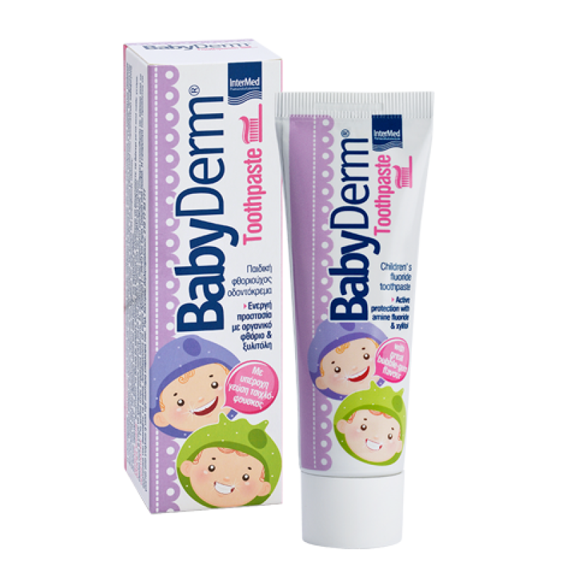 INTERMED Babyderm Toothpaste με γεύση τσιχλόφουσκα 50ml