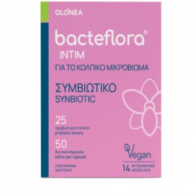 OLONEA Bacteflora Intim Συμπλήρωμα Διατροφής με Προβιοτικά Στελέχη για το Εντερικό και Κολπικό Μικροβίωμα 14 Κάψουλες