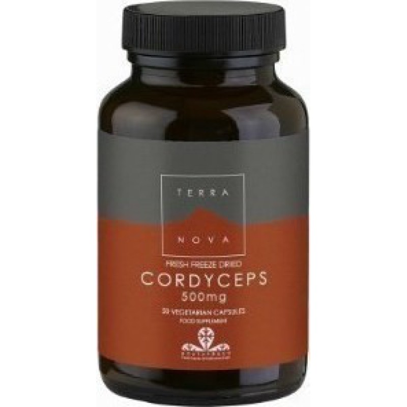 TERRANOVA Cordyceps 500mg (Organic-Fresh Freeze Dried) 50 Κάψουλες