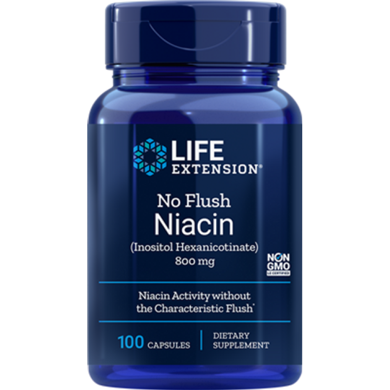LIFE EXTENSION No Flush Niacin 800mg 100caps