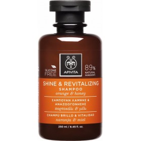 APIVITA Shine & Revitalizing Shampoo Σαμπουάν Λάμψης και Αναζωογόνησης  με Πορτοκάλι & Μέλι 250ml