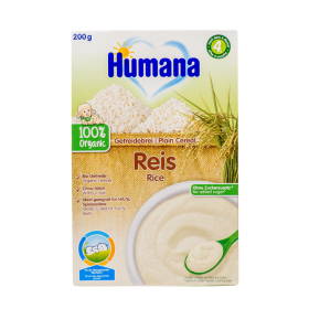 HUMANA Rice Βιολογική Κρέμα με Ρυζάλευρο Χωρίς Γάλα 4m+ 200g