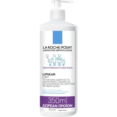 LA ROCHE POSAY Lipikar Lait Γαλάκτωμα σώματος με αντλία 750ml