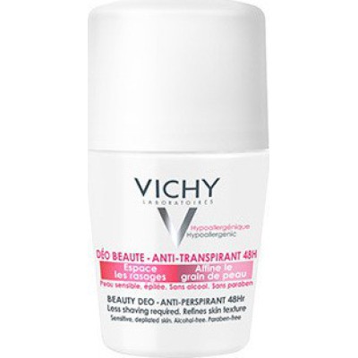 VICHY Deodorant Deo Ideal Finish Αποσμητική Φροντίδα 48h για Ευαίσθητες Αποτριχωμένες Επιδερμίδες με Άρωμα 50ml