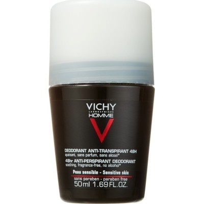 VICHY Homme Deodorant Ανδρικό Αποσμητικό για 48 ώρες Roll On 50ml