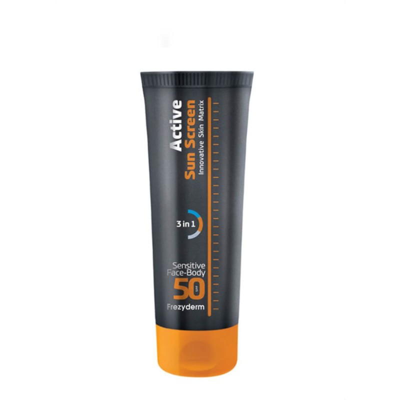 FREZYDERM Active Sun Screen Sensitive Face-Body Cream Αντηλιακή Κρέμα Προσώπου & Σώματος SPF50+ 150ml