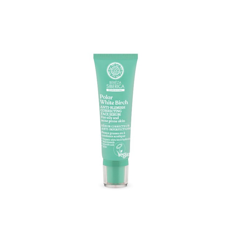 BEREZA SIBERICA Professional Polar White Birch Anti-Blemish Correcting Face Serum Ορός Προσώπου Κατά των Ερεθισμών, για Λιπαρή και Ακνεϊκή Επιδερμίδα 30ml