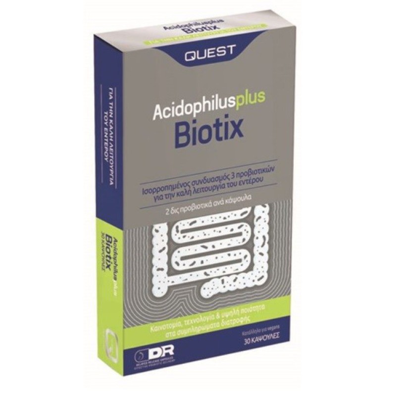 QUEST Acidophilus Plus Biotix 2 billion lactobacilli bacteria 30 caps