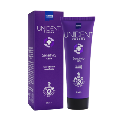 INTERMED Unident Pharma Sensitivity Care Toothpaste Potassium Nitrate Οδοντόκρεμα για την Οδοντική Ευαισθησία 75ml