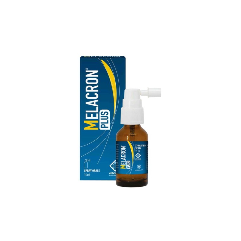 ERBOZETA Melacron Plus Συμπλη΄ρωμα Διατροφής με Μελατονίνη σε Μορφή Στοματικού Σπρέι για Καλύτερο Ύπνο 15ml
