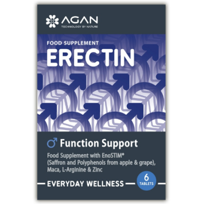 AGAN Erectin Function Support Συμπλήρωμα Διατροφής για Δύναμη , Τόνωση και Απόδοση 6 Ταμπλέτες