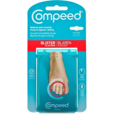 COMPEED Επιθέματα για Φουσκάλες στα Δάχτυλα των Ποδιών 8τμχ