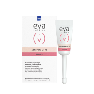 EVA Intima Actisperm pH 7.2 Sex Life Κολπική Λιπαντική Γέλη που Ενδυκνείται για την Αύξηση της Πιθανότητας Σύλληψης 6 x 5ml