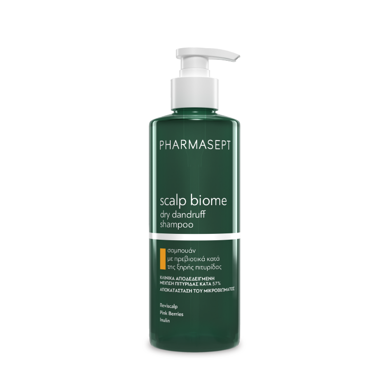 PHARMASEPT Scalp Biome Dry Dandruff Shampoo Σαμπουάν με Πρεβιοτικά Κατά της Ξηρής Πιτυρίδας 400ml
