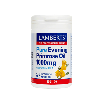LAMBERTS Pure Evening Primrose Oil 1000mg με Βιταμίνη Ε 90caps