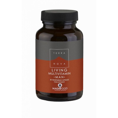 TERRANOVA Living Multivitamin Man Πολυβιταμίνη για τις Καθημερινές Ανάγκες του Οργανισμού του Άνδρα 50 Veg. Caps