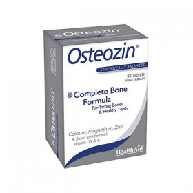 HEALTH AID Osteozin Συμπλήρωμα Διατρο΄φης για την Υγεία των Οστών με Ασβέστιο , Μαγνήσιο , Ψευδάργυρο και Βόριο 90 Ταμπλέτες