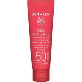APIVITA Bee Sun Safe Anti-Spot & Anti-Age Defence Tinted Face Cream Αντηλιακή Κρέμα Προσώπου Κατά των Πανάδων & των Ρυτίδων με Χρώμα SPF50 50ml