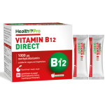 HEALTH PRO Vitamin B12 Direct 1000μg Methylcobalamin Συμπληρωμα Διατροφής με Βιταμίνη B12 30 Φακελίσκοι