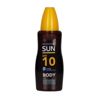 HELENVITA Sun Body Oil Αντηλιακό Λάδι Σώματος για Μαύρισμα SPF10 200ml