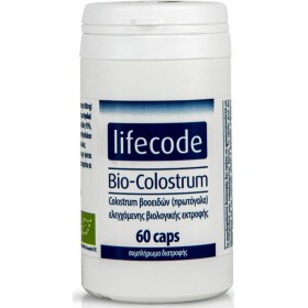 LIFECODE Bio-Colostrum Συμπλήρωμα Διατροφής με Πρωτόγαλα για την Ενίσχυση του Ανοσοποιητικού Συστήματος 60 Κάψουλες