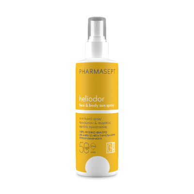 PHARMASEPT Heliodor Face & Body Sun Spray Αντηλιακό Σπρέι Προσώπου και Σώματος Υψηλής Προστασίας SPF50 165g