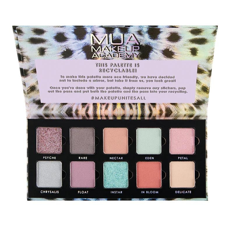 MUA 10 Shade Metamorphosis Matte , Satin & Foil Eyeshadow Collection Παλέτα Σκιών για τα Μάτια 11g