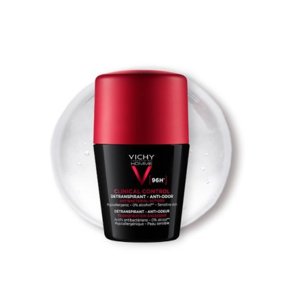 VICHY Homme Deodorant Clinical Control Ανδρικό Αποσμητικό για 96 ώρες Roll On 50ml