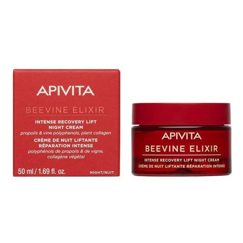 APIVITA Beevine Elixir Κρέμα Νύχτας για Ανανέωση & Lifting με Πολυφαινόλες Πρόπολης , Αμπελιού και Φυτικού Κολλαγόνου 50ml
