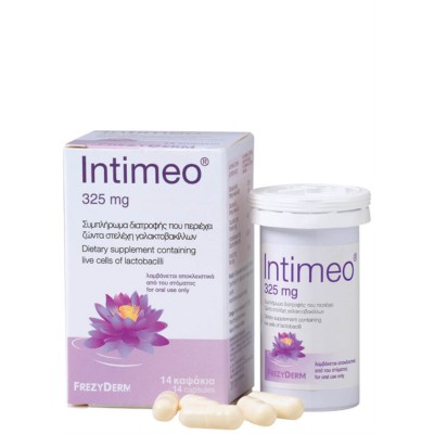 FREZYDERM Intimeo 325mg Συμπλήρωμα Διατροφής με Ζώντα Στελέχη Γαλακτοβακίλλων 14 Καψάκια