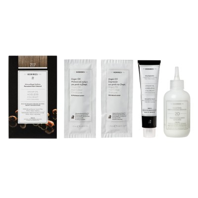 KORRES Argan Oil Ageless Colorant με Ceramides Μόνιμη Βαφή Μαλλιών που Καταπολεμά τη Γήρανση της Τρίχας Απόχρωση 7.17 Ξανθό Μπεζ 