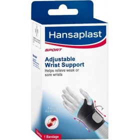 HANSAPLAST Adjustable Wrist Support Ρυθμιζόμενο Περικάρπιο Χρώμα Μαύρο 1τμχ