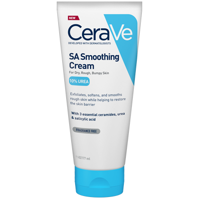 CERAVE SA Smoothing 10% Urea Cream Ενυδατική & Απολεπιστική Κρέμα Προσώπου και Σώματος για το Ξηρό , Τραχύ & Ανομοιόμορφο Δέρμα 177ml