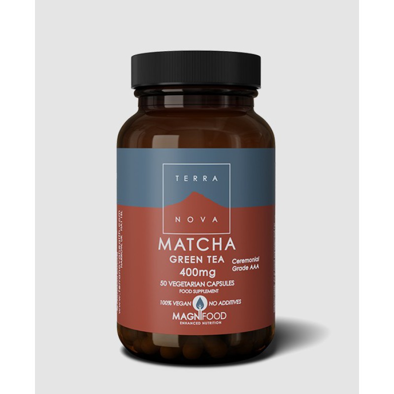TERRANOVA Matcha Green Tea 400mg Συμπλήρωμα Διατροφής με Πράσινο Τσάι Βιολογικής Καλλιέργειας 50 Veg. Caps.
