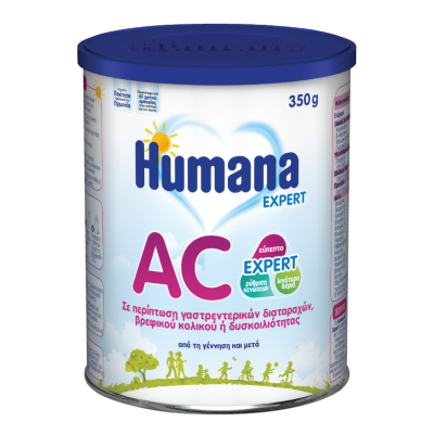 HUMANA AC Expert Anticolic Βρεφικό Γάλα σε Σκόνη για Κολικούς Φουσκώματα και Δυσκοιλιότητα απο τη Γέννηση και Μετά 350g
