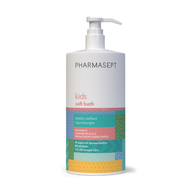 PHARMASEPT Kids Soft Bath Απαλό Παιδικό Αφρόλουτρο με Ήπιους Καθαριστικούς και Ενυδατικούς Παράγοντες 1L