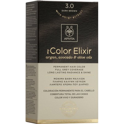 APIVITA My Color Elixir Μόνιμη Βαφή Μαλλιών με 3 Πολύτιμα Έλαια Argan , Αβοκάντο & Ελιάς Απόχρωση Καστανό Σκούρο 3.0
