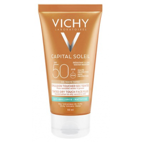 VICHY Capital Soleil Αντηλιακή Κρέμα Προσώπου με Λεπτόρρευστη Υφή για Μάτ Αποτέλεσμα με Χρώμα SPF50 50ml