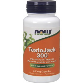 NOW FOODS Testo Jack Συμπλήρωμα Διατροφής για Αύξηση Φυσικής Τετοστερόνης 300mg 60 Φυτικές Κάψουλες