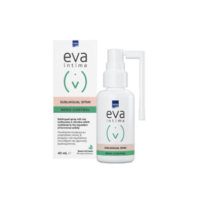 EVA Intima Meno-Control Sublingual Spray Υπογλώσσιο Εκνέφωμα με Ισοφλαβονές Σόγιας και Βιταμίνες που Συμβάλλουν στη Ρύθμιση της Ορμονικής Δρστηριότητας 40ml